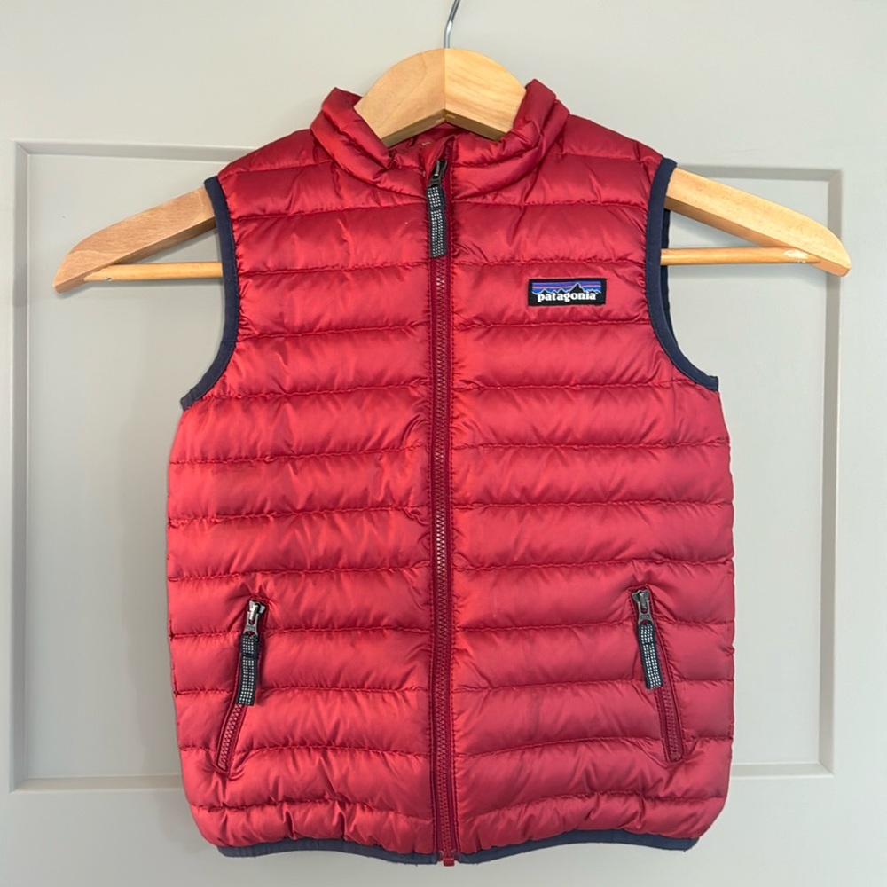 Patagonia Baby Down Sweater Vest Red 5T